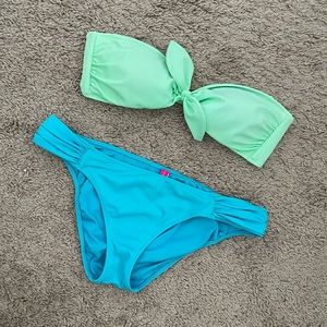 Victoria’s Secret Neon Color Block Bikini - Size Medium